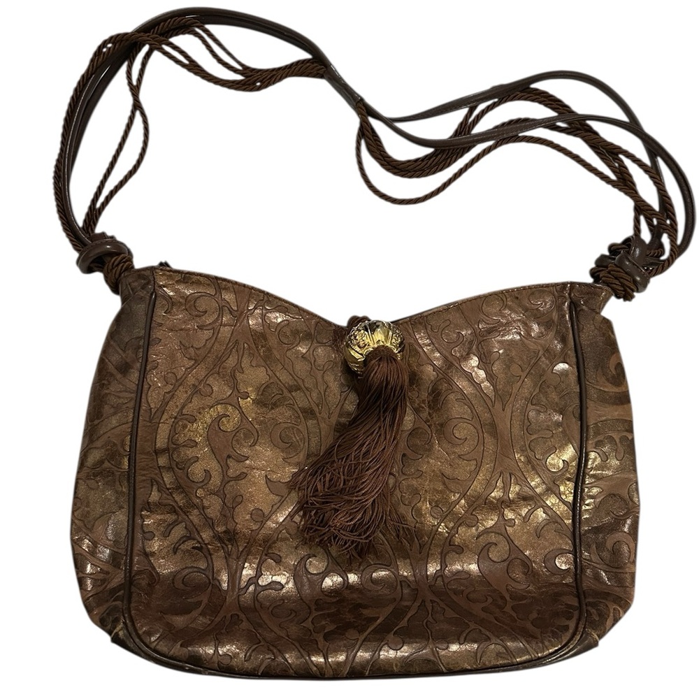 CARLA MARCHI Italian Leather Hobo Bag